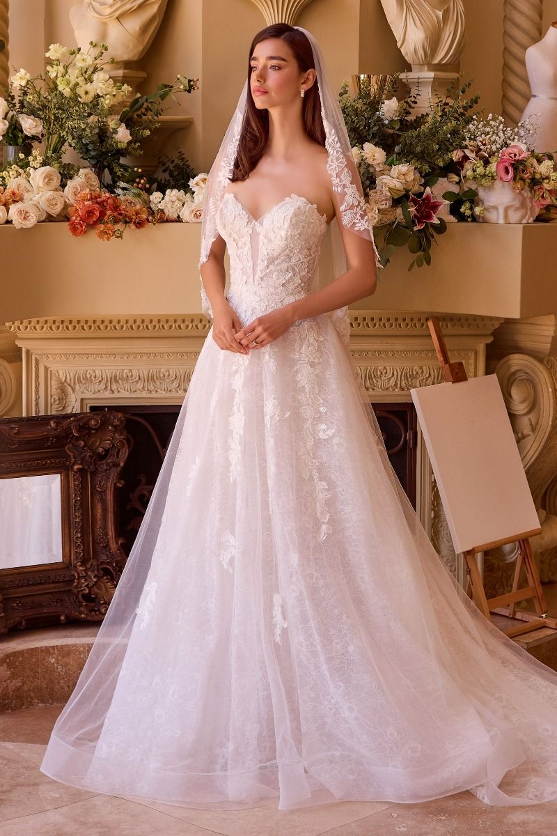 Deep Sweetheart Strapless Bridal Ball Gown